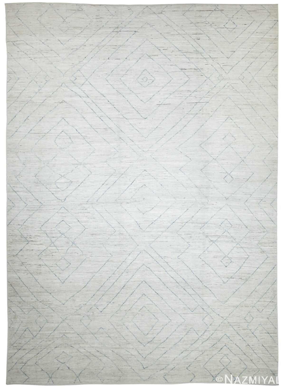 Soft Modern Moroccan Style Afghan Rug 60114 by Nazmiyal NYC