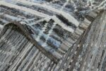Weave Of Blue and Grey Modern Moroccan Style Afghan Rug 60137 by Nazmiyal NYC