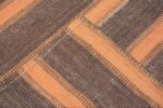 Wave Of Brown Modern Persian Flat Weave Rug 60101 by Nazmiyal NYC