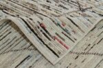 Weave Of Cream Modern Moroccan Style Afghan Runner Rug 60145 by Nazmiyal NYC