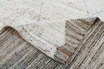 Weave Of Geometric Cream Modern Moroccan Style Afghan Rug 60125 by Nazmiyal NYC