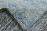 Weave Of Light Blue Modern Moroccan Style Afghan Runner Rug 60146 by Nazmiyal NYC