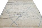 Whole View Of Beige Berber Design Modern Moroccan Style Afghan Rug 60161 by Nazmiyal NYC