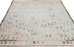 Whole View Of Beige Modern Moroccan Style Afghan Rug 60117 by Nazmiyal NYC