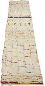 Whole View Of Berber Design Modern Moroccan Style Afghan Runner Rug 60189 by Nazmiyal NYC