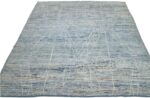Whole View Of Blue Modern Moroccan Style Afghan Rug 60147 by Nazmiyal NYC