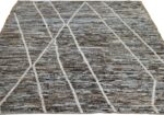 Whole View Of Brown and Grey Modern Moroccan Style Afghan Rug 60185 by Nazmiyal NYC