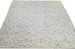 Whole View Of Cream Modern Moroccan Style Afghan Rug 60124 by Nazmiyal NYC