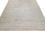 Whole View Of Cream Room Size Modern Moroccan Style Afghan Rug 60169 by Nazmiyal NYC