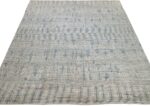 Whole View Of Grey Blue Modern Moroccan Style Afghan Rug 60128 by Nazmiyal NYC