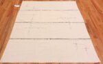 Whole View of Ivory Modern Persian Kilim Rug 60091 by Nazmiyal NYC