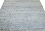 Whole View Of Light Blue Modern Moroccan Style Afghan Rug 60141 by Nazmiyal NYC