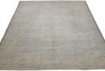 Whole View Of Soft Grey Modern Moroccan Style Afghan Rug 60136 by Nazmiyal NYC