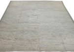 Whole View Of Soft Grey Modern Moroccan Style Afghan Rug 60139 by Nazmiyal NYC