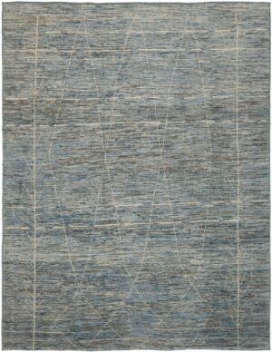 Blue Modern Moroccan Style Rug 60324 by Nazmiyal NYC