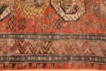 Border Of Antique shabby chic tribal Caucasian Sumak Rug 49992 by Nazmiyal NYC