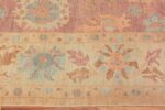 Border Of Light Purple Modern Oushak Rug 60064 by Nazmiyal NYC
