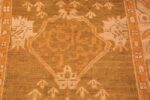 Center Of Green Color Antique Turkish Oushak Rug 50639 by Nazmiyal NYC