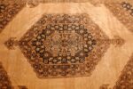 Center Of Bronze Medallion Antique Persian Tabriz Rug 50474 by Nazmiyal NYC