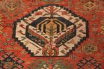 Close Up Antique shabby chic tribal Caucasian Sumak Rug 49992 by Nazmiyal NYC