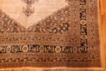 Corner Of Bronze Medallion Antique Persian Tabriz Rug 50474 by Nazmiyal NYC