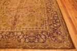 Corner Of Polonaise Design Late 19th Century Antique Indian Agra Rug 48840 by Nazmiyal NYC