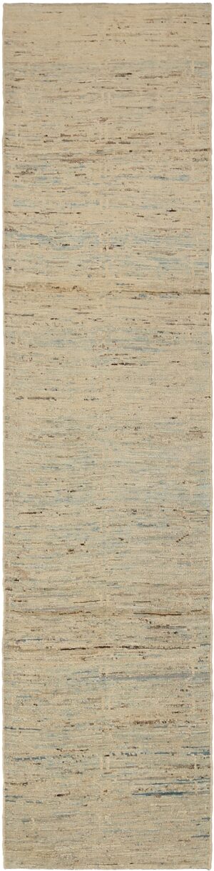 Cream Modern Moroccan Style Runner Rug 60345 by Nazmiyal NYC