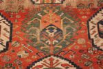 Details Antique shabby chic tribal Caucasian Sumak Rug 49992 by Nazmiyal NYC