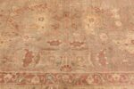 Details Gray Background Antique Indian Agra rug 49084 by Nazmiyal NYC