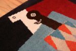 Face Of Vintage Scandinavian Picasso Art Rug 70004 by Nazmiyal NYC