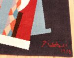 Signature Of Vintage Scandinavian Picasso Art Rug 70004 by Nazmiyal NYC