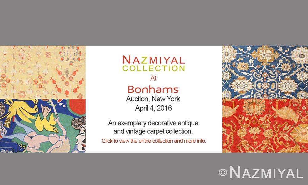 Nazmiyal and Bonhams NYC Antique Rug Auction by Nazmiyal Antique Rugs