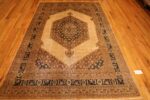 Whole View Of Bronze Medallion Antique Persian Tabriz Rug 50474 by Nazmiyal NYC