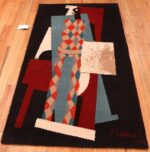 Whole View Of Vintage Scandinavian Picasso Art Rug 70004 by Nazmiyal NYC