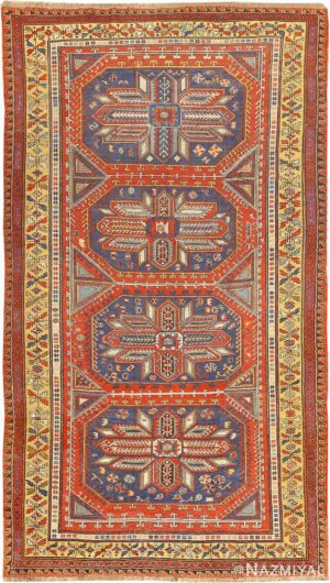Antique Caucasian Soumak Rug 70625 by Nazmiyal NYC