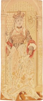 Antique English Tapestry Rug #868 by Nazmiyal Antique Rugs