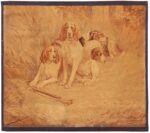 Antique French Tapestry Dog Rug 2069 by Nazmiyal NYC