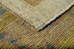 Back Of Arts and Crafts Decorative Modern Turkish Oushak Rug 60386 by Nazmiyal NYC