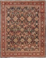 Blue Room Size Antique Persian Sultanabad Rug #7997 by Nazmiyal Antique Rugs