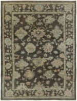 Brown Modern Turkish Oushak Rug 60382 by Nazmiyal NYC