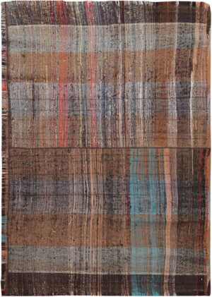 Brown Vintage Persian Kilim Rug 60365 by Nazmiyal NYC
