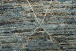 Close Up Blue Modern Moroccan Style Rug 60324 by Nazmiyal NYC