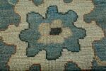 Close Up Blue Modern Turkish Oushak Rug 60384 by Nazmiyal NYC