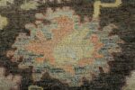 Close Up Brown Modern Turkish Oushak Rug 60382 by Nazmiyal NYC
