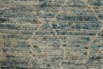 Close Up Soft Grey Blue Modern Moroccan Style Runner Rug 60323 by Nazmiyal