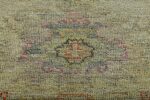 Close Up Soft Green Modern Turkish Oushak Rug 60385 by Nazmiyal NYC