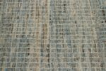 Close Up Soft Ivory and Light Blue Modern Moroccan Style Runner Rug 60327 by Nazmiyal NYC