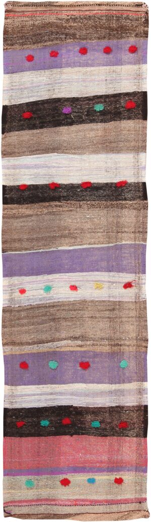 Colorful Vintage Persian Kilim Runner Rug 60369 by Nazmiyal NYC