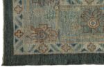 Corner Of Blue Modern Turkish Oushak Rug 60384 by Nazmiyal NYC