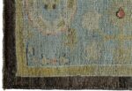 Corner Of Garden Design Modern Turkish Oushak Rug 60389 by Nazmiyal NYC